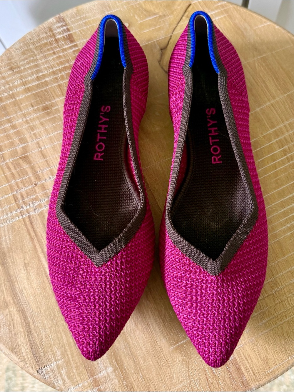 BNWOB - RETIRED!! Rothy's Magenta Pointe Ballet Flats - Size 6.5